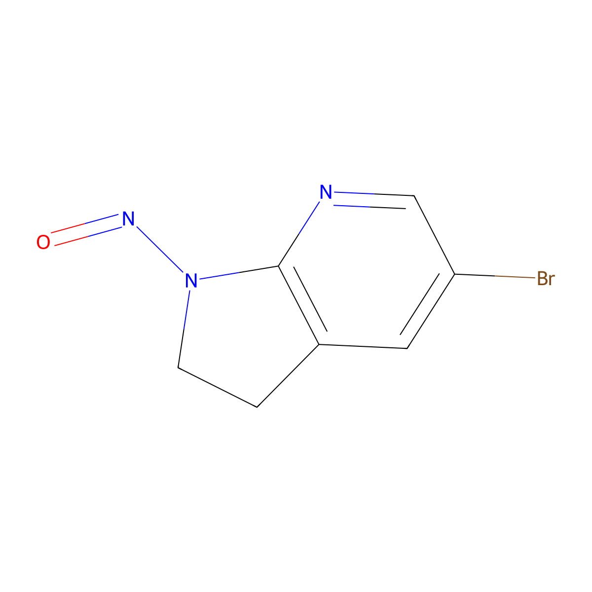 5-bromo-1-nitroso-1H,2H,3H-pyrrolo(2,3-b)pyridine molecular structure, CAS 2731007-22-8