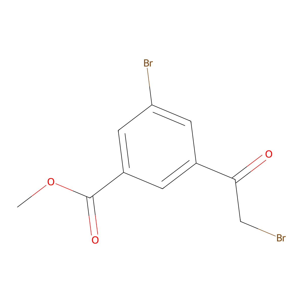 Methyl 3-bromo-5-(2-bromoacetyl)benzoate molecular structure, CAS 2731007-26-2