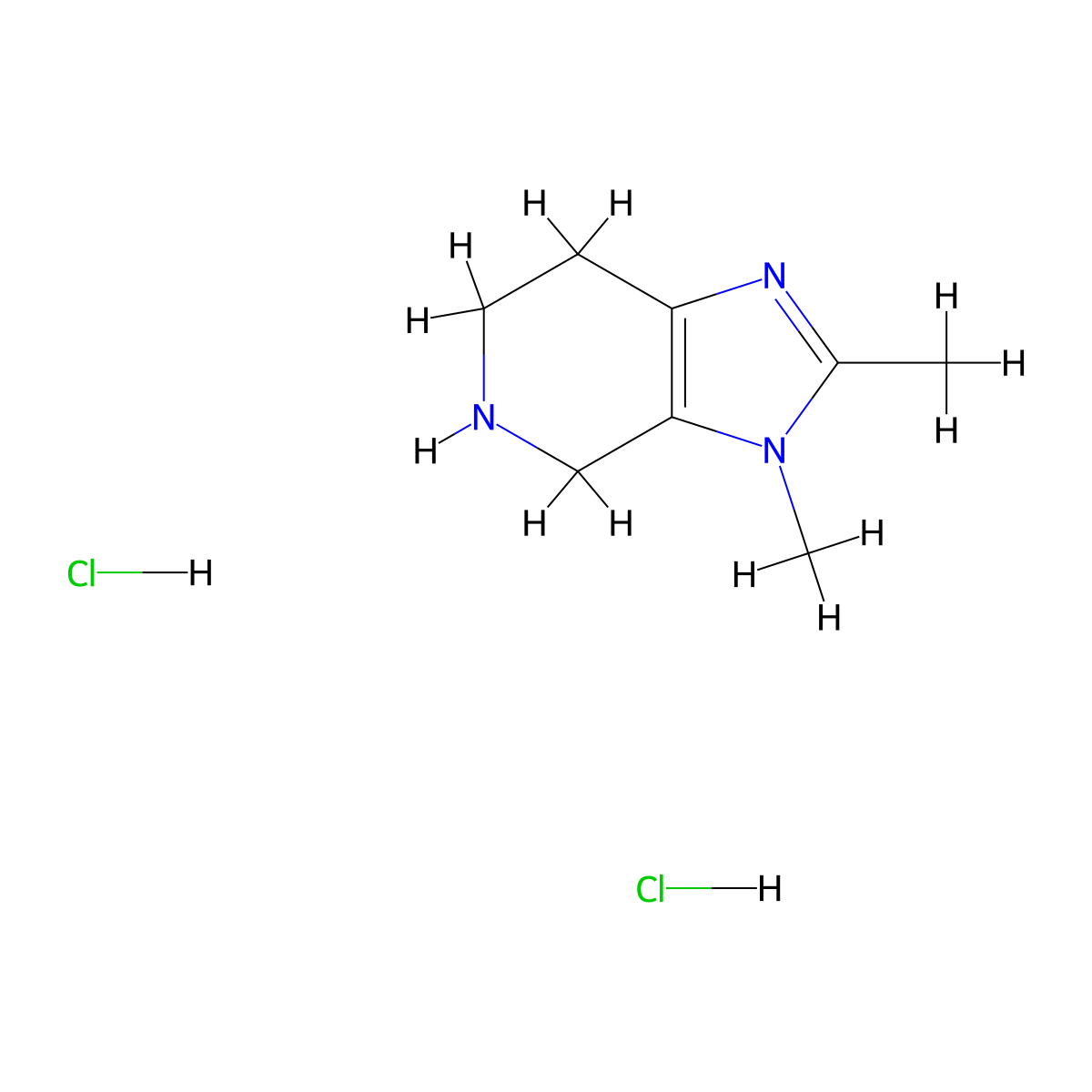 2,3-dimethyl-3H,4H,5H,6H,7H-imidazo(4,5-c)pyridine dihydrochloride molecular structure, CAS 2731007-36-4
