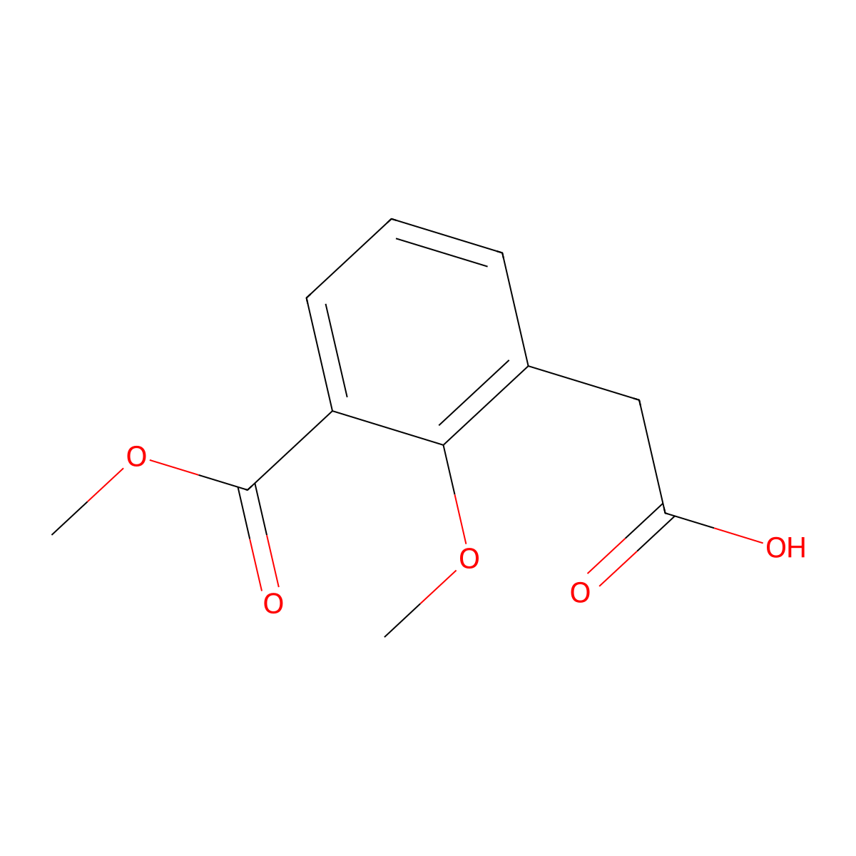 2-[2-Methoxy-3-(methoxycarbonyl)phenyl]acetic acid molecular structure, CAS 2731007-37-5