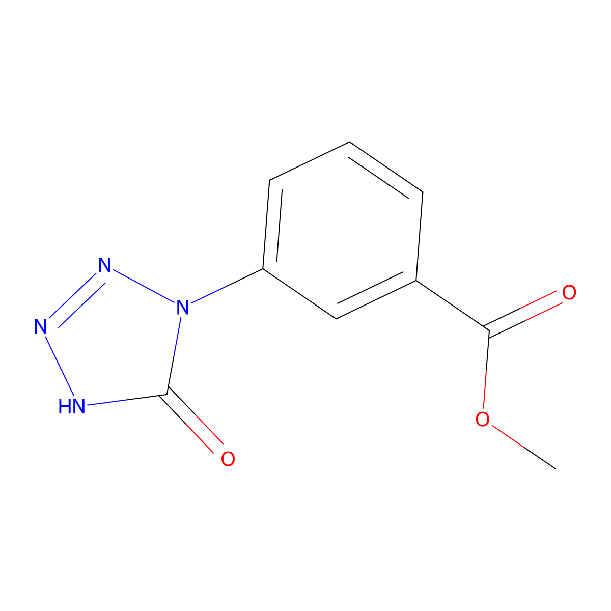 methyl3-(5-oxo-4,5-dihydro-1H-1,2,3,4-tetrazol-1-yl)benzoate molecular structure, CAS 2731007-42-2