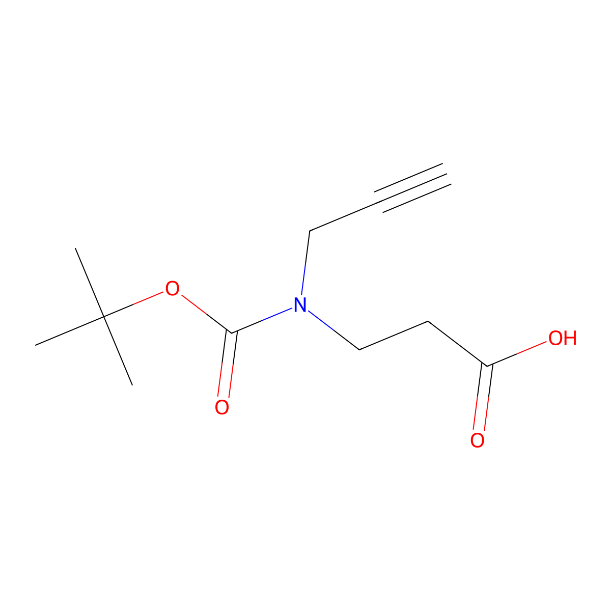 3-{[(Tert-butoxy)carbonyl](prop-2-yn-1-yl)amino}propanoicacid molecular structure, CAS 2731007-54-6