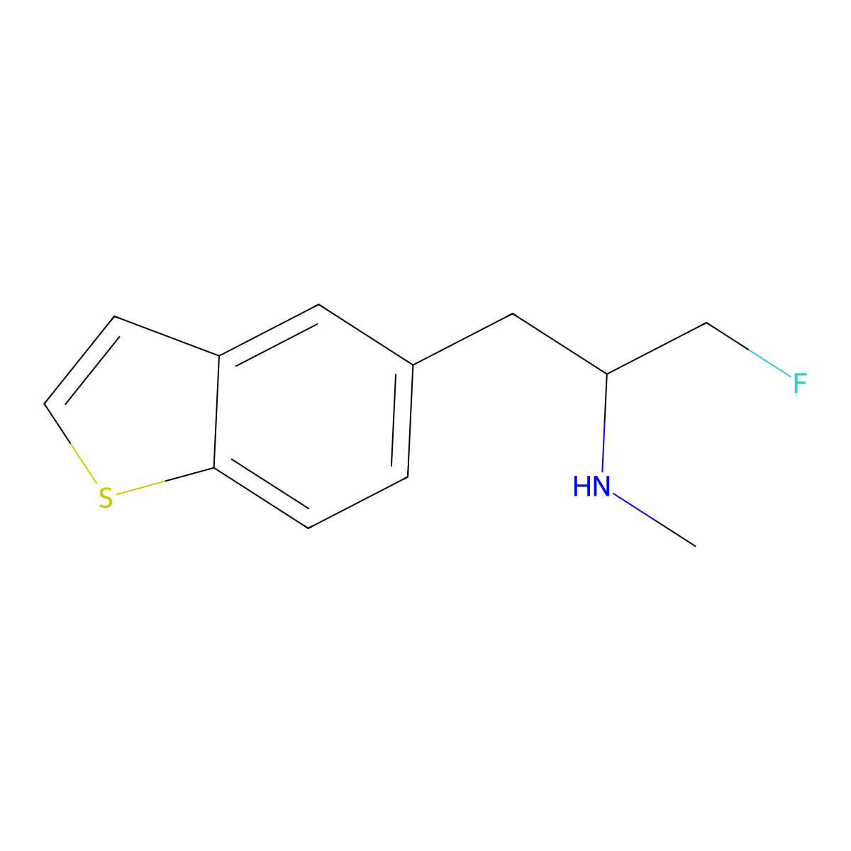 [1-(1-Benzothiophen-5-yl)-3-fluoropropan-2-yl](methyl)amine molecular structure, CAS 2731007-69-3