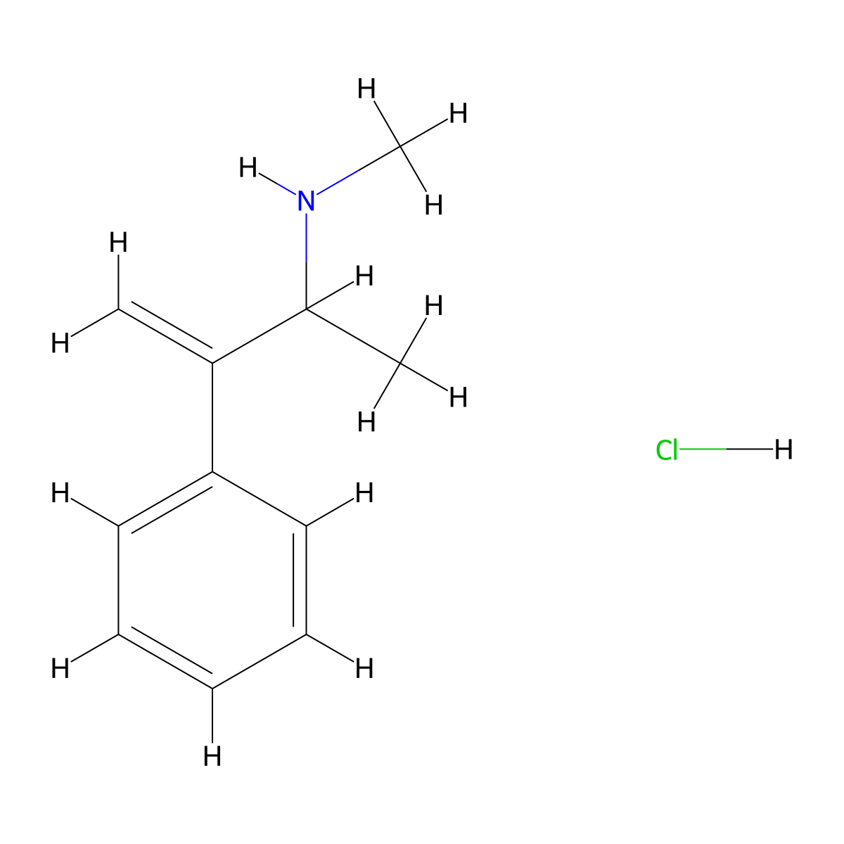 Methyl(3-phenylbut-3-en-2-yl)amine hydrochloride molecular structure, CAS 2731007-72-8