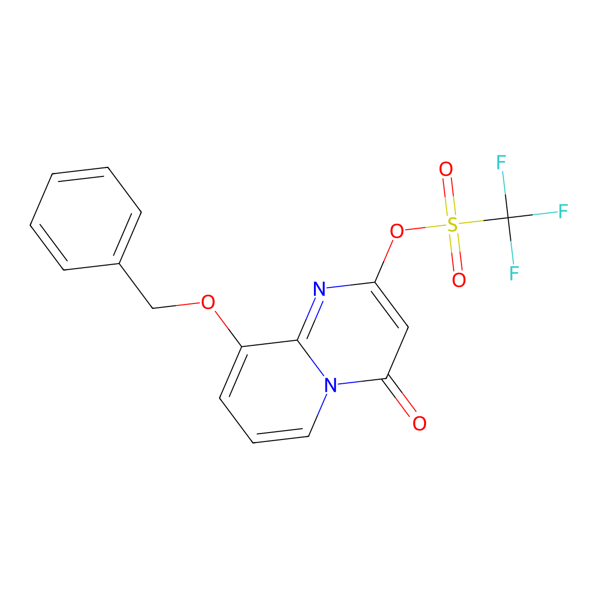 9-(benzyloxy)-4-oxo-4H-pyrido[1,2-a]pyrimidin-2-yl trifluoromethanesulfonate molecular structure, CAS 2731007-82-0