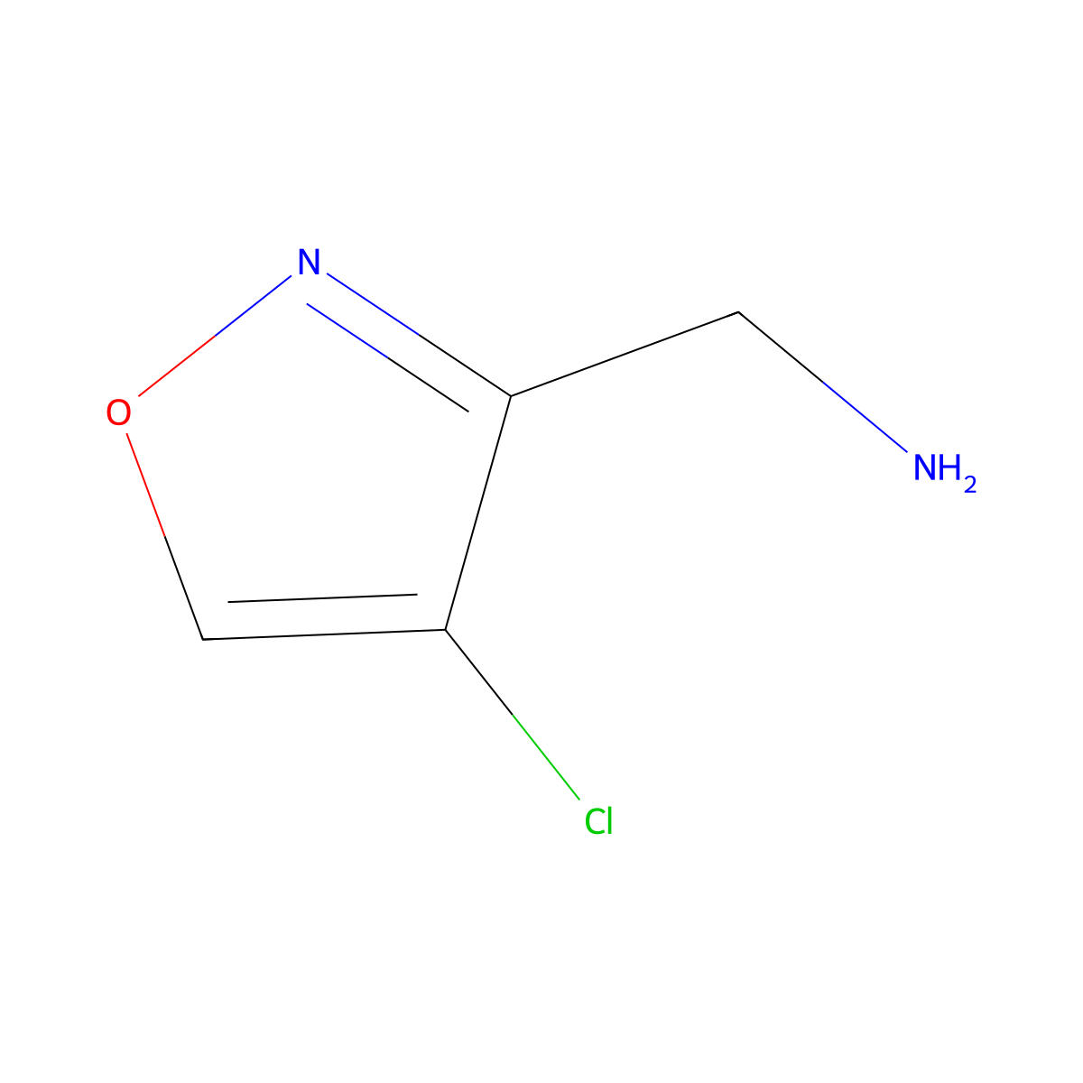 1-(4-Chloro-1,2-oxazol-3-yl)methanamine molecular structure, CAS 2731007-94-4