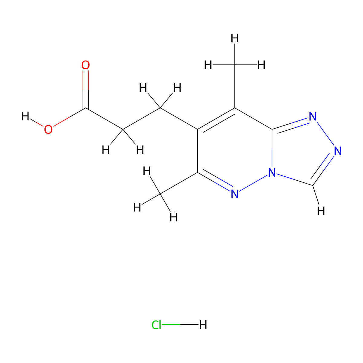 3-{6,8-Dimethyl-[1,2,4]triazolo[4,3-b]pyridazin-7-yl}propanoicacidhydrochloride molecular structure, CAS 2731007-97-7