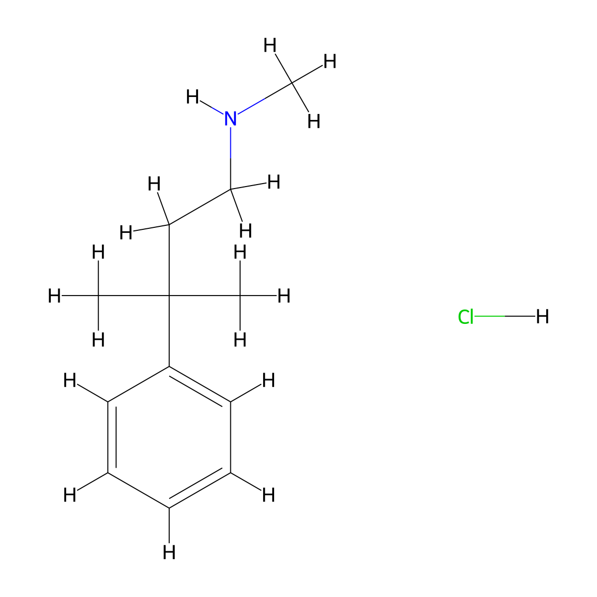 Methyl(3-methyl-3-phenylbutyl)amine hydrochloride molecular structure, CAS 2731008-00-5