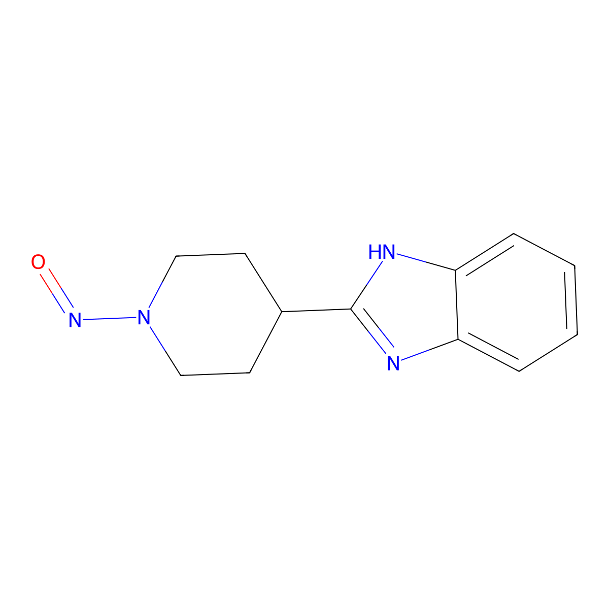 2-(1-Nitroso-4-piperidinyl)-1H-benzimidazole molecular structure, CAS 2731008-04-9