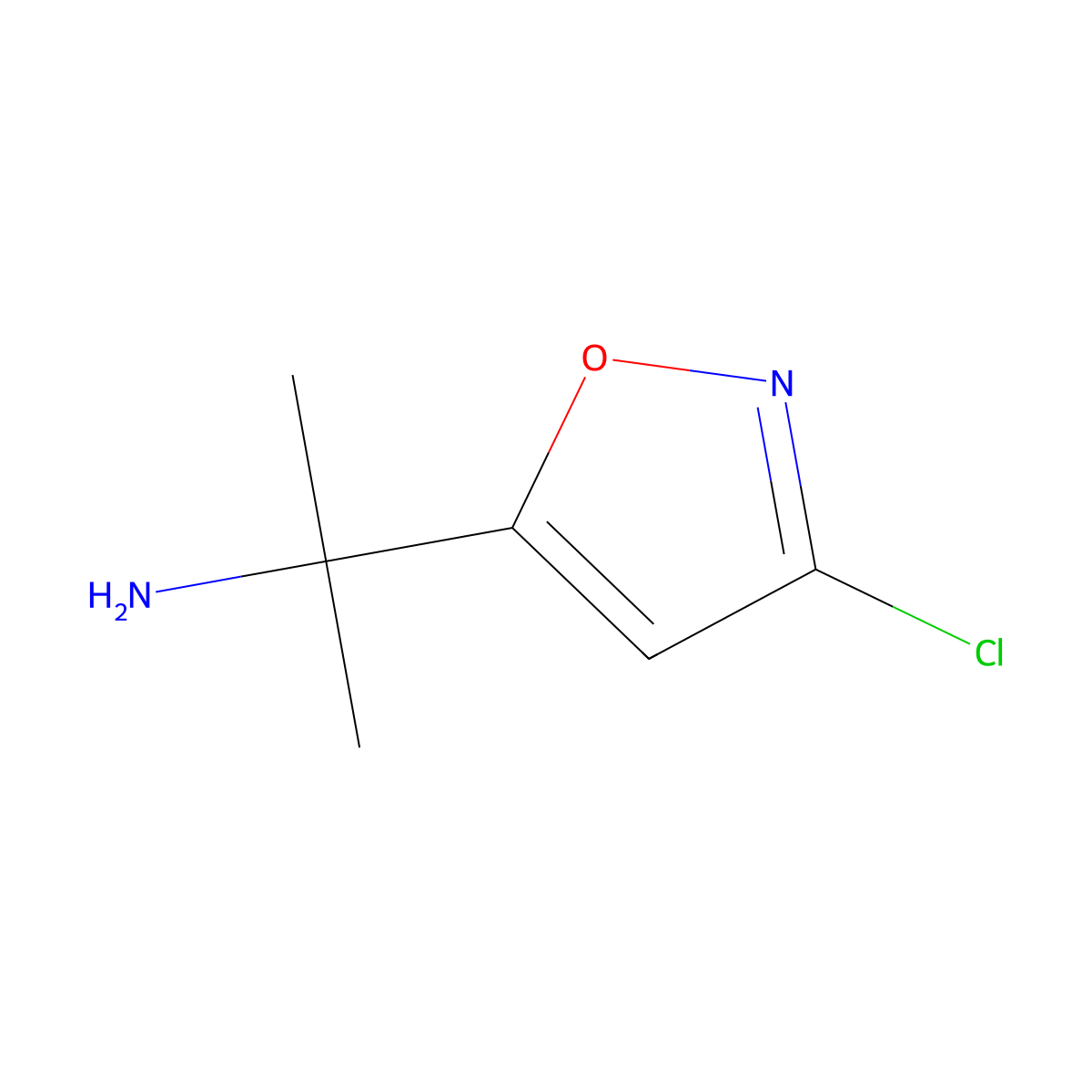 2-(3-Chloro-1,2-oxazol-5-yl)propan-2-amine molecular structure, CAS 2731008-05-0