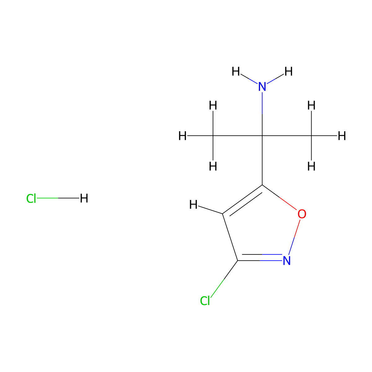 2-(3-Chloro-1,2-oxazol-5-yl)propan-2-aminehydrochloride molecular structure, CAS 2731008-06-1