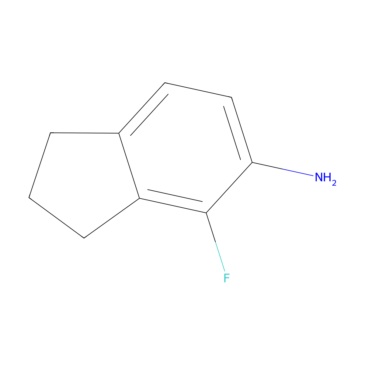 4-fluoro-2,3-dihydro-1H-inden-5-amine molecular structure, CAS 2731008-13-0