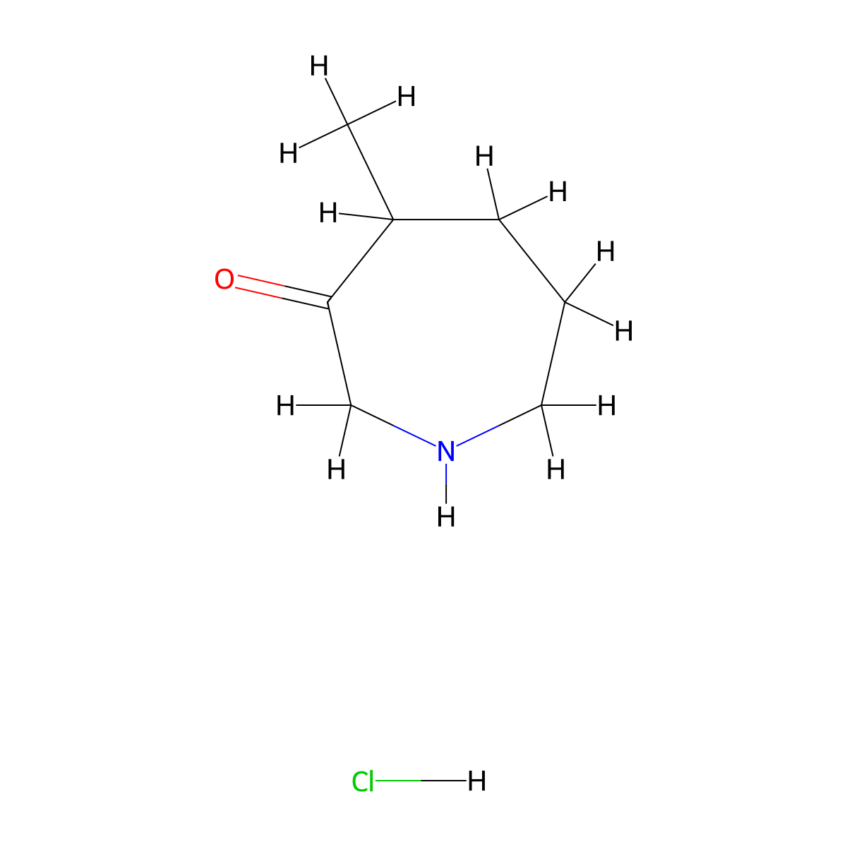 4-Methylazepan-3-one hydrochloride molecular structure, CAS 2731008-27-6