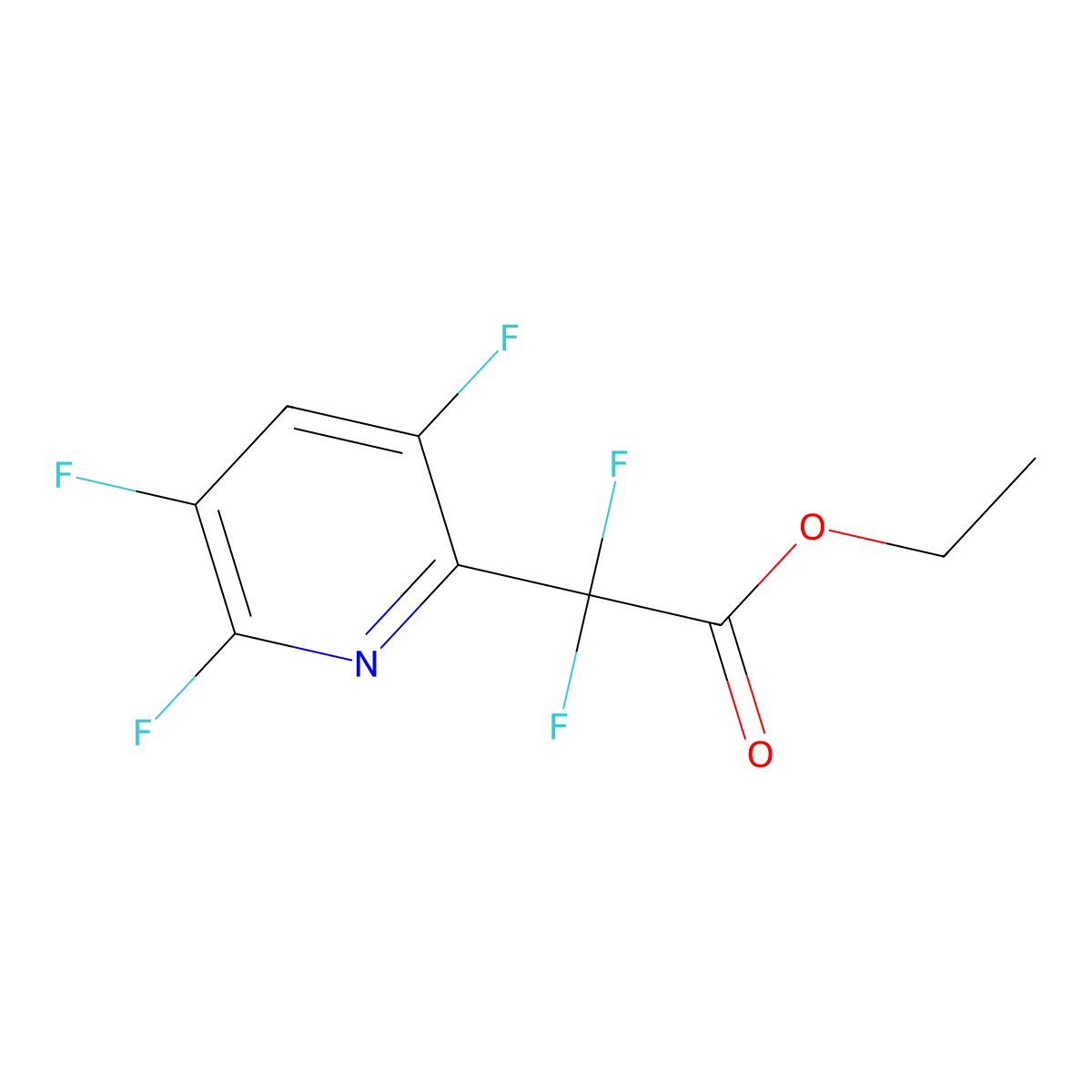 Ethyl 2,2-difluoro-2-(3,5,6-trifluoropyridin-2-yl)acetate molecular structure, CAS 2731008-28-7