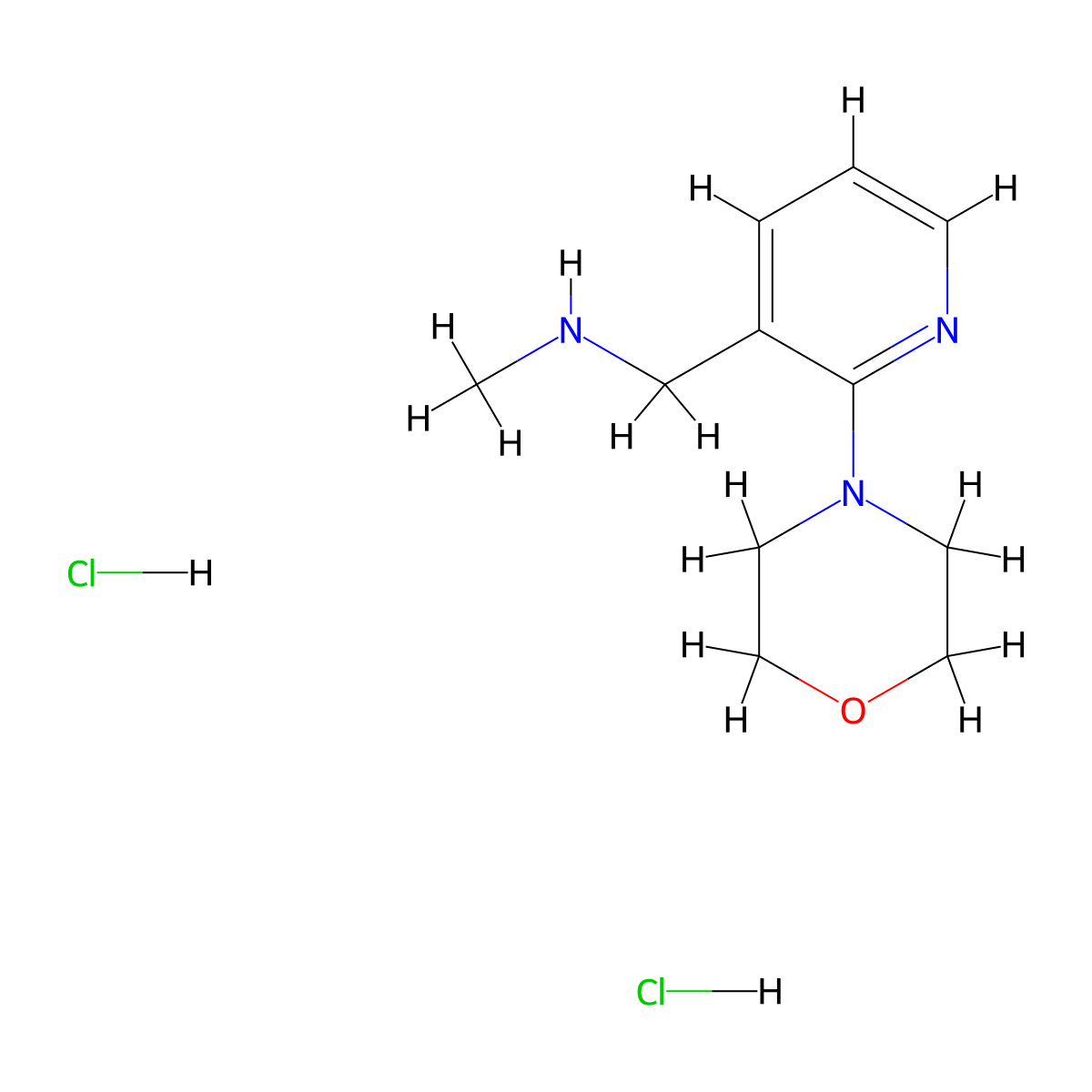Methyl({[2-(morpholin-4-yl)pyridin-3-yl]methyl})amine dihydrochloride molecular structure, CAS 2731008-74-3