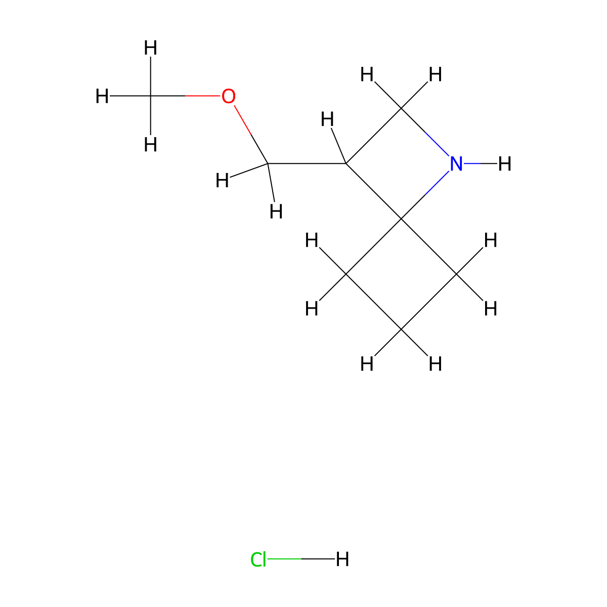 3-(Methoxymethyl)-1-azaspiro[3.3]heptane hydrochloride molecular structure, CAS 2731008-83-4