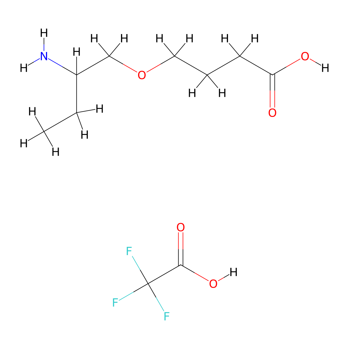 4-(2-Aminobutoxy)butanoicacid,trifluoroaceticacid molecular structure, CAS 2731008-88-9