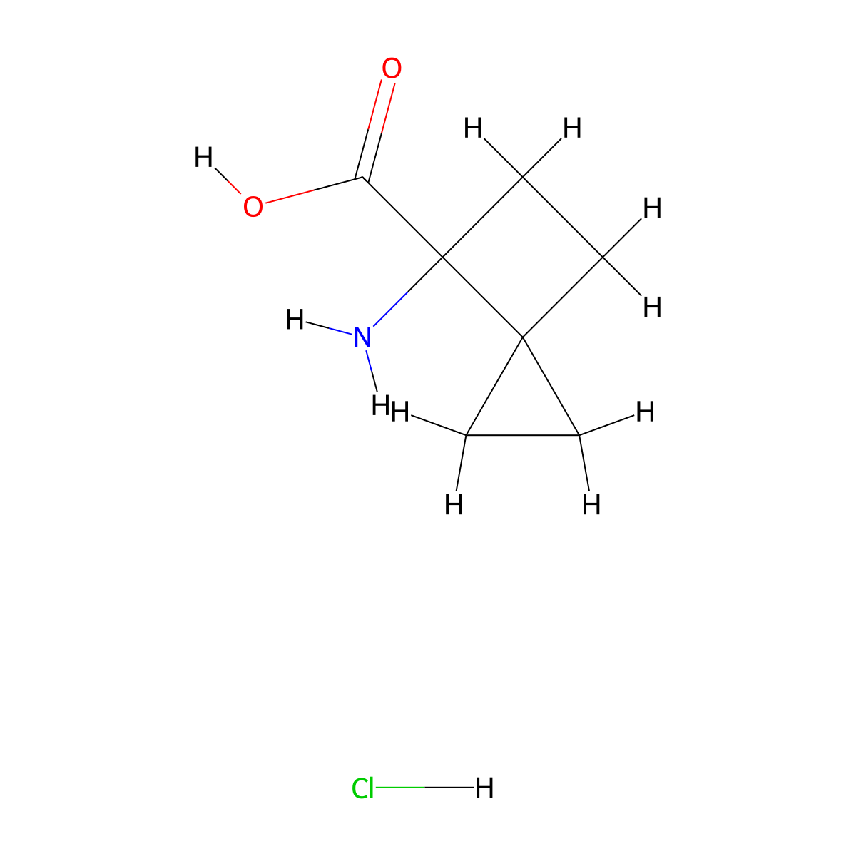 4-Aminospiro[2.3]hexane-4-carboxylic acid hydrochloride molecular structure, CAS 2731008-90-3