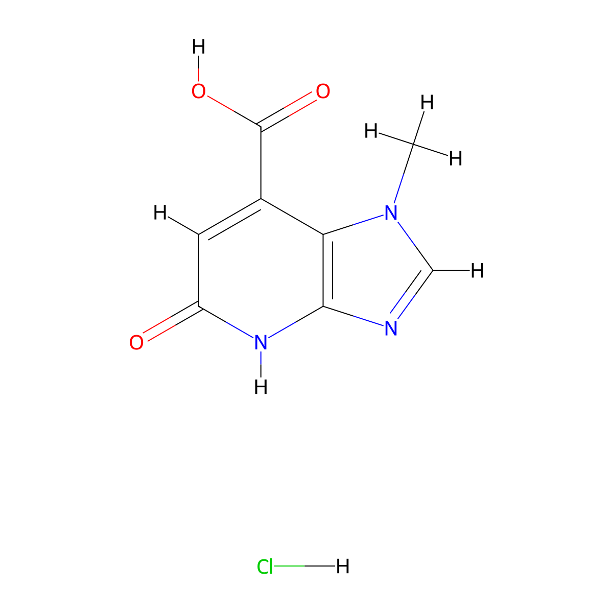 1-methyl-5-oxo-1H,4H,5H-imidazo[4,5-b]pyridine-7-carboxylicacidhydrochloride molecular structure, CAS 2731009-04-2