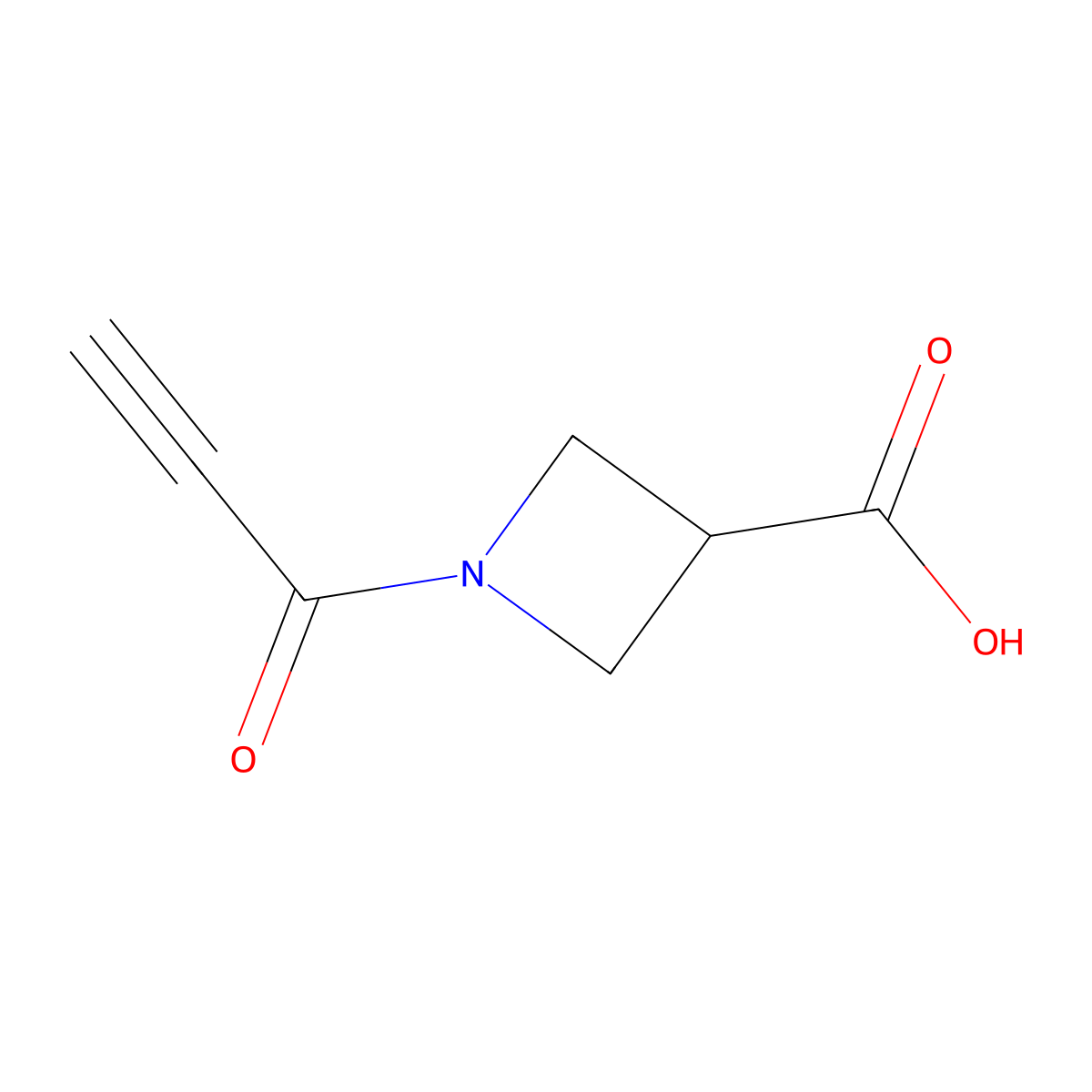 1-(Prop-2-ynoyl)azetidine-3-carboxylicacid molecular structure, CAS 2731009-10-0