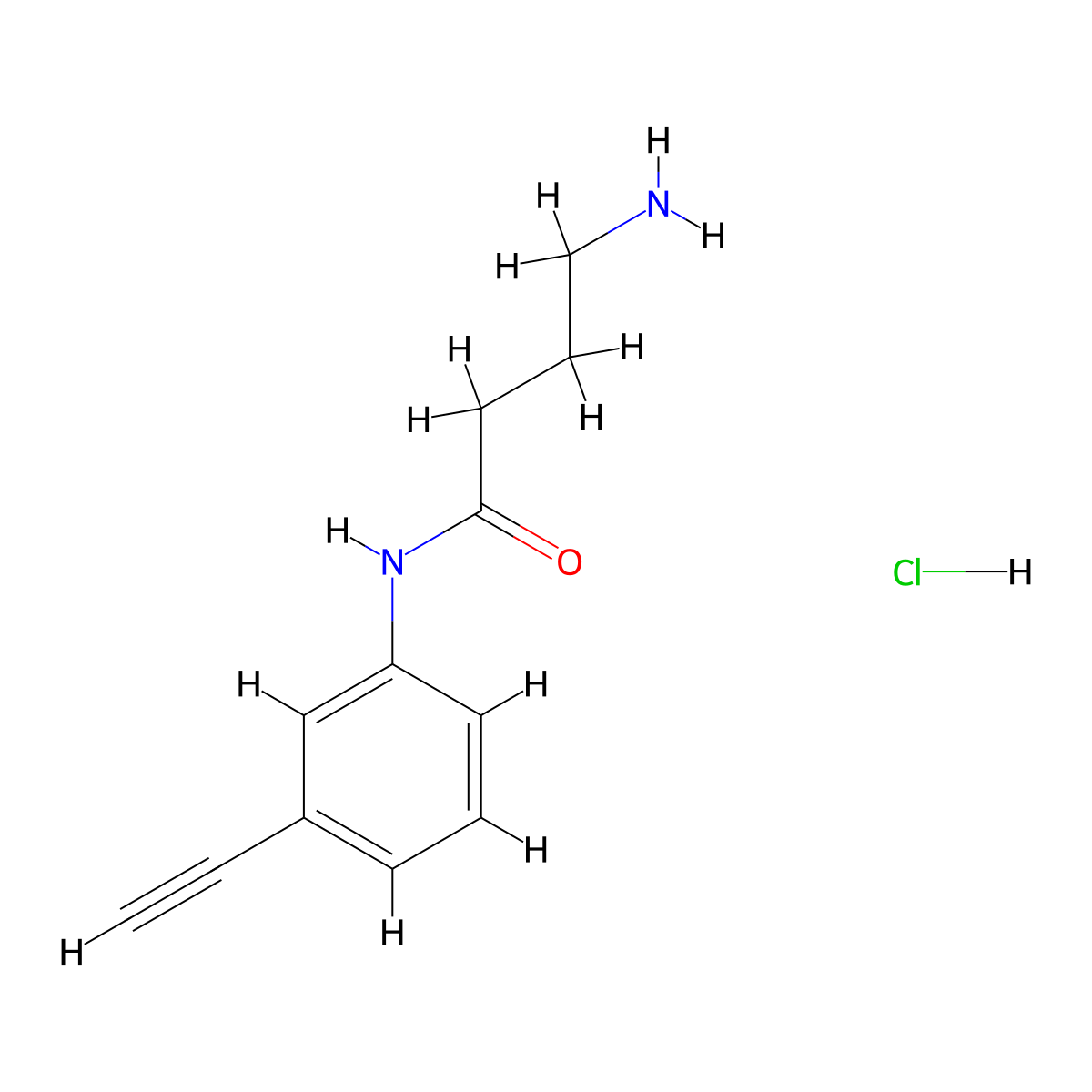 4-amino-N-(3-ethynylphenyl)butanamide hydrochloride molecular structure, CAS 2731009-43-9
