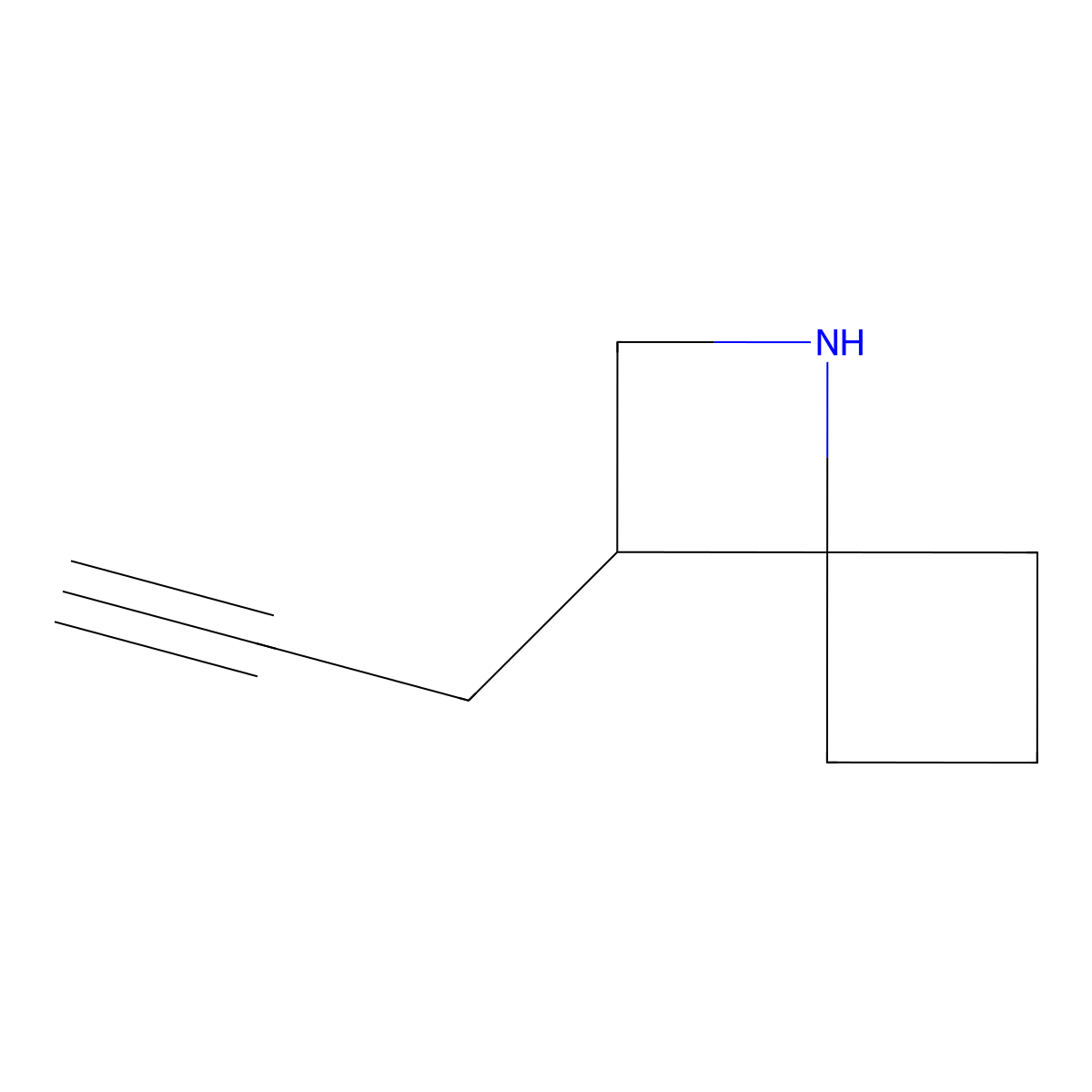 3-(Prop-2-yn-1-yl)-1-azaspiro[3.3]heptane molecular structure, CAS 2731009-45-1