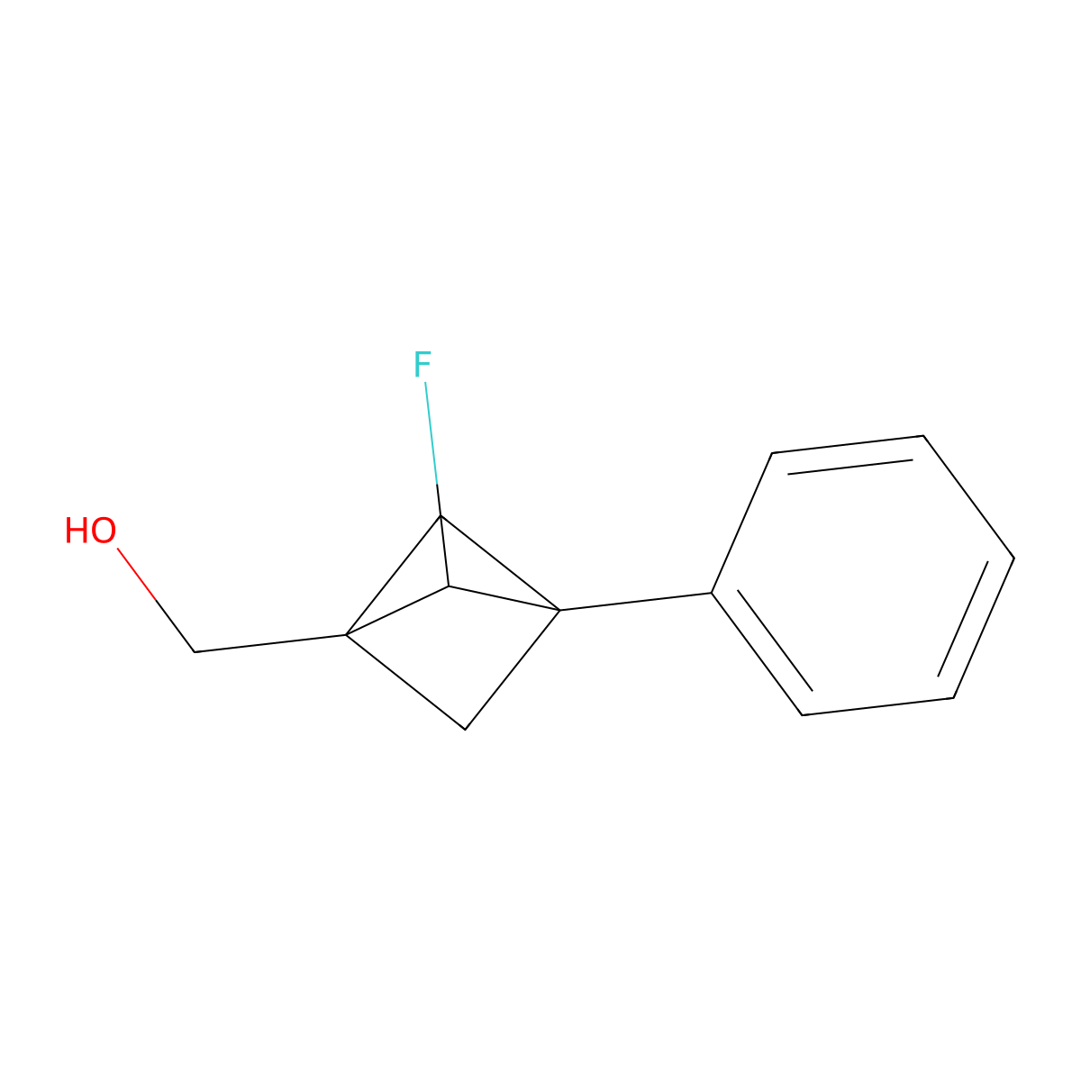 {2-Fluoro-3-phenylbicyclo[1.1.1]pentan-1-yl}methanol molecular structure, CAS 2731009-46-2