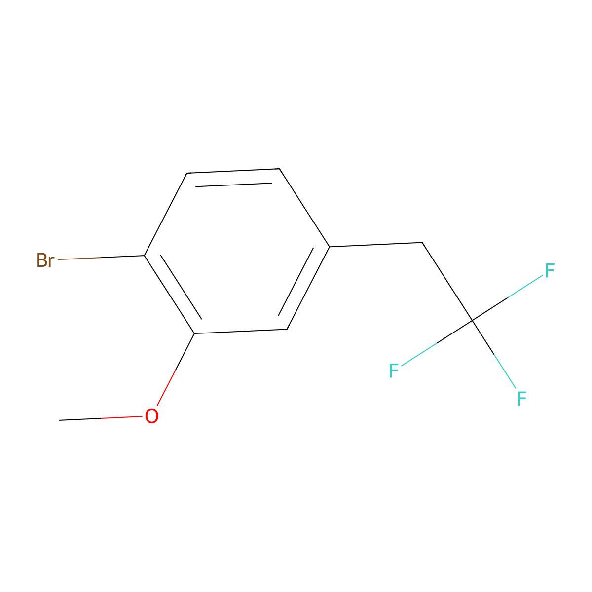 1-Bromo-2-methoxy-4-(2,2,2-trifluoroethyl)benzene molecular structure, CAS 2731009-53-1
