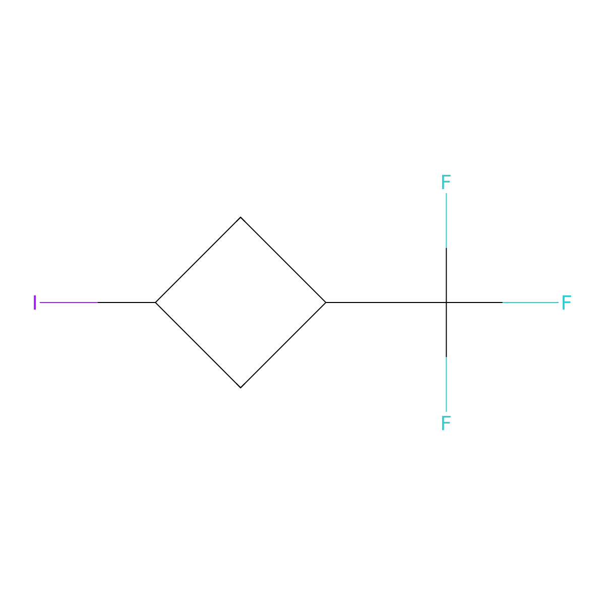 1-Iodo-3-(trifluoromethyl)cyclobutane molecular structure, CAS 2731009-55-3