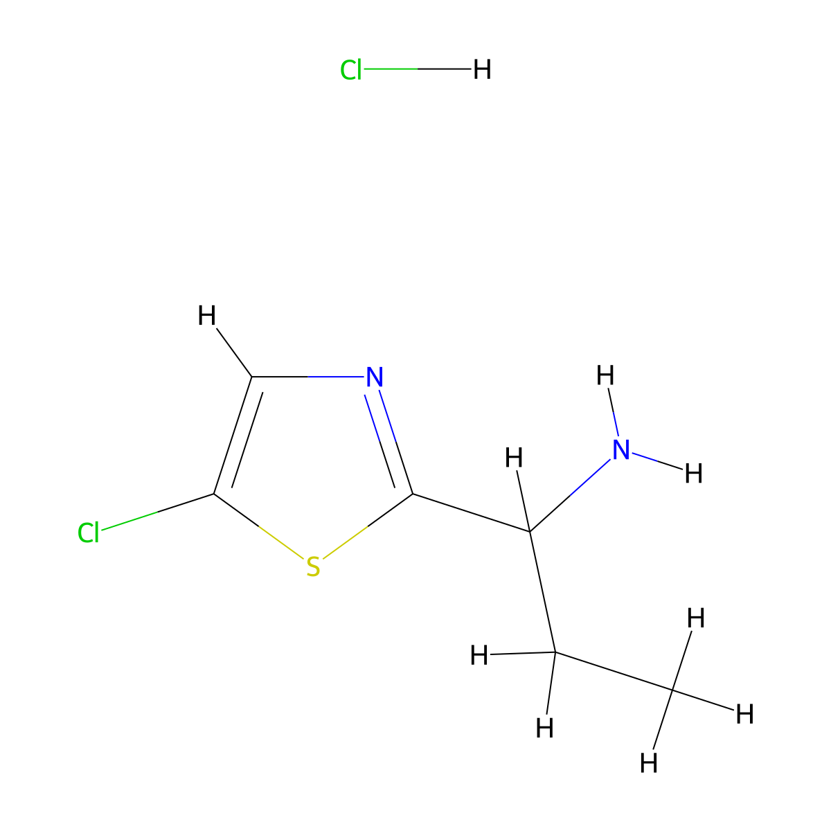 1-(5-Chloro-1,3-thiazol-2-yl)propan-1-amine hydrochloride molecular structure, CAS 2731009-56-4