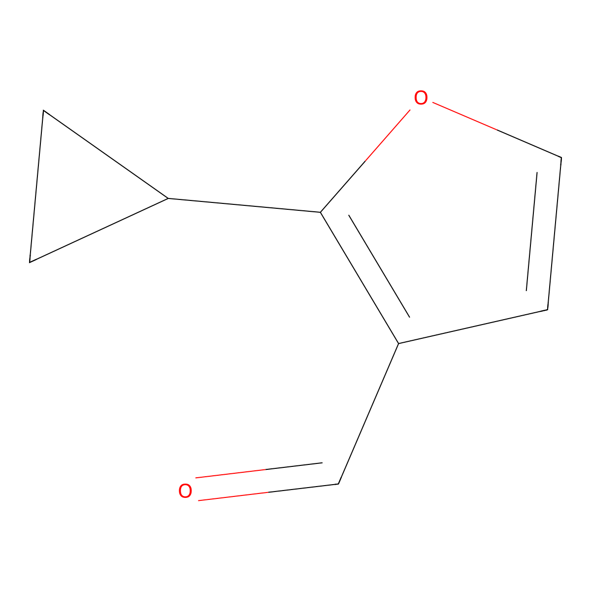 2-Cyclopropylfuran-3-carbaldehyde molecular structure, CAS 2731009-57-5