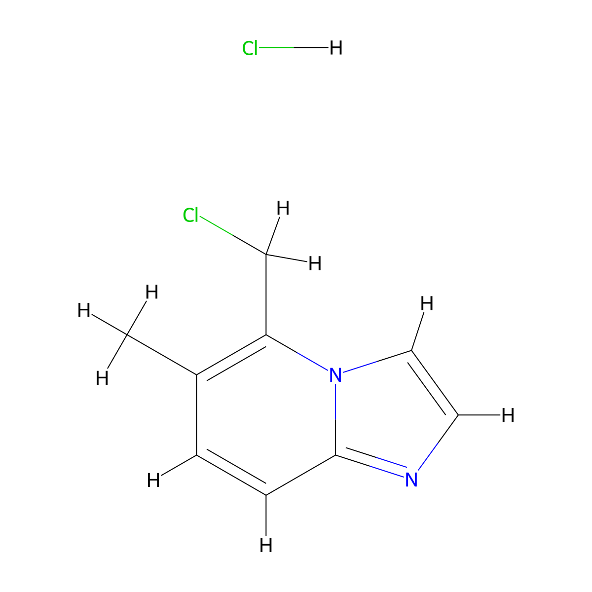 5-(Chloromethyl)-6-methylimidazo[1,2-a]pyridine hydrochloride molecular structure, CAS 2731009-61-1