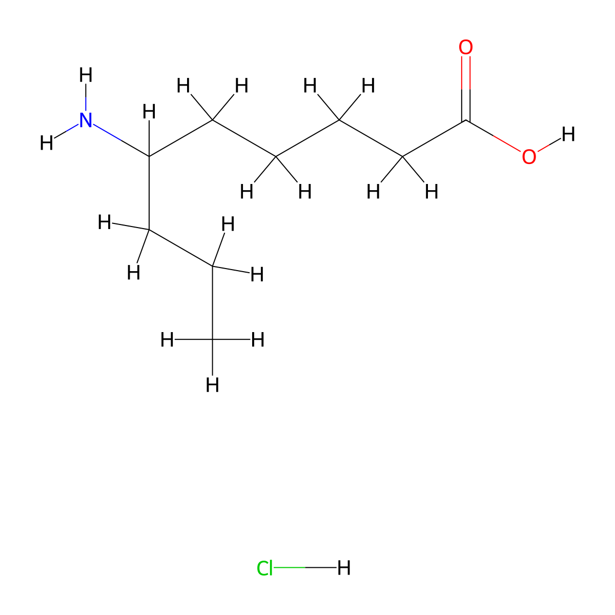 6-Aminononanoic acid hydrochloride molecular structure, CAS 2731009-63-3