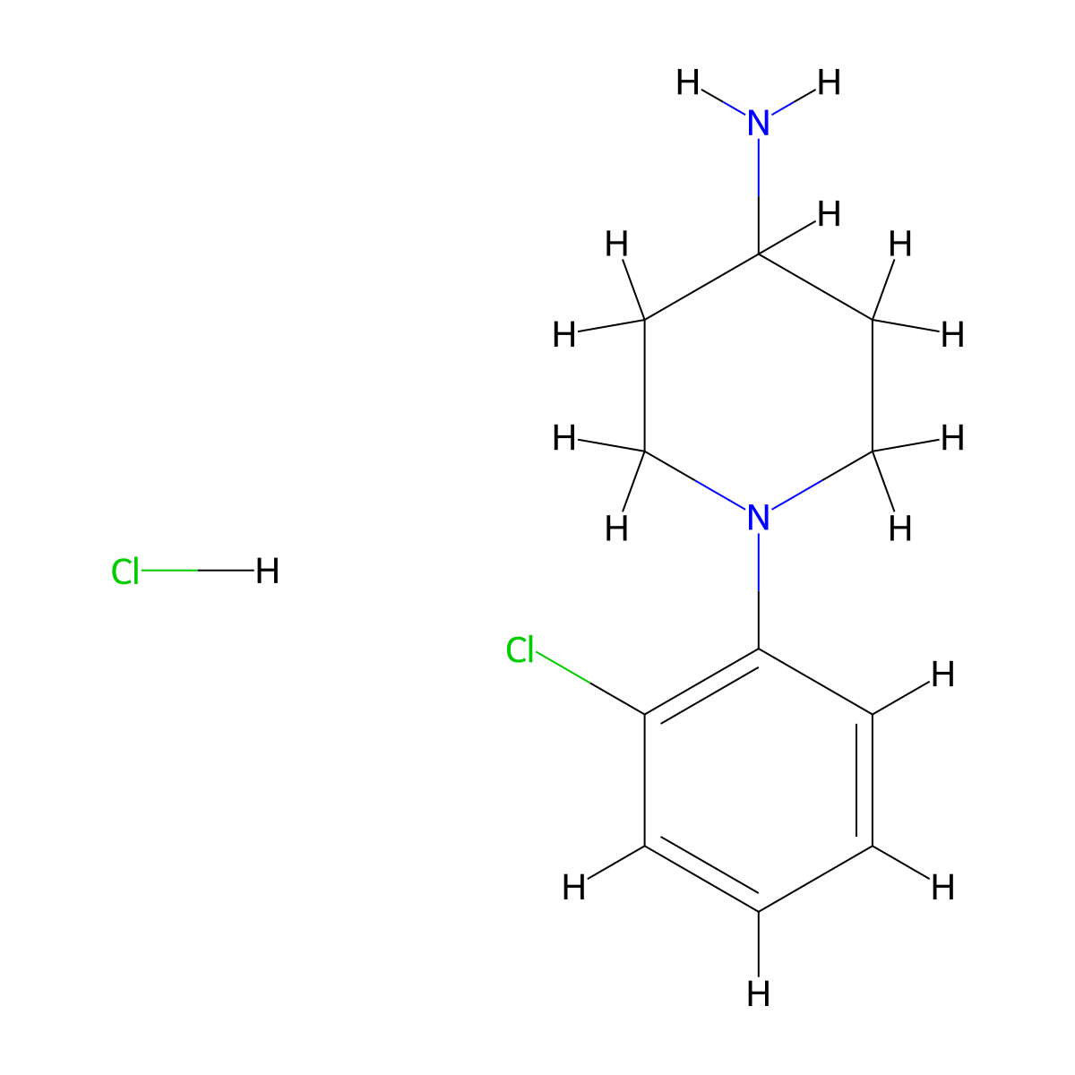 1-(2-Chlorophenyl)piperidin-4-amine hydrochloride molecular structure, CAS 2731009-65-5