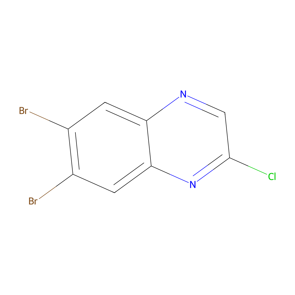 6,7-Dibromo-2-chloroquinoxaline molecular structure, CAS 2731009-66-6