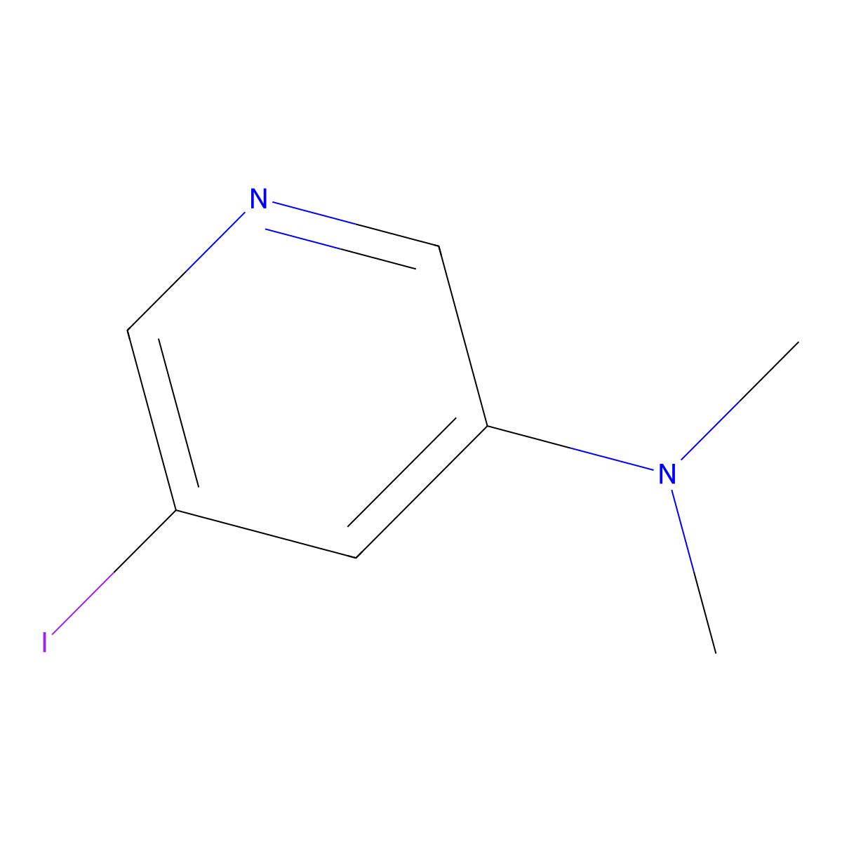 5-iodo-N,N-dimethylpyridin-3-amine molecular structure, CAS 2731009-76-8