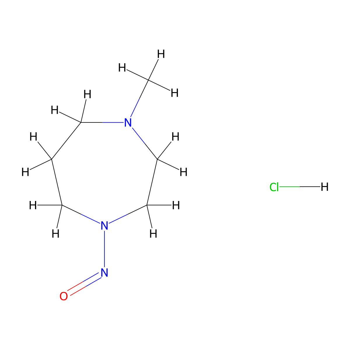 1-Methyl-4-nitroso-1,4-diazepane hydrochloride molecular structure, CAS 2731009-81-5