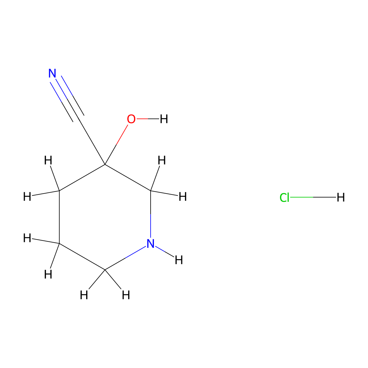 3-Hydroxypiperidine-3-carbonitrilehydrochloride molecular structure, CAS 2731009-89-3