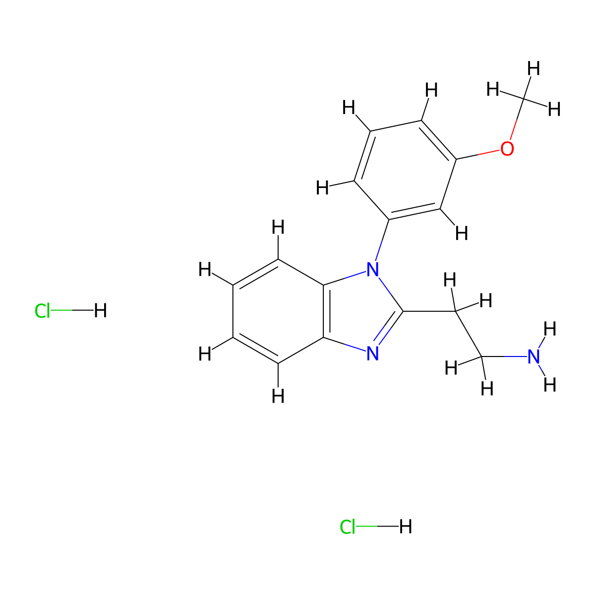 2-[1-(3-methoxyphenyl)-1H-1,3-benzodiazol-2-yl]ethan-1-amine dihydrochloride molecular structure, CAS 2731009-92-8