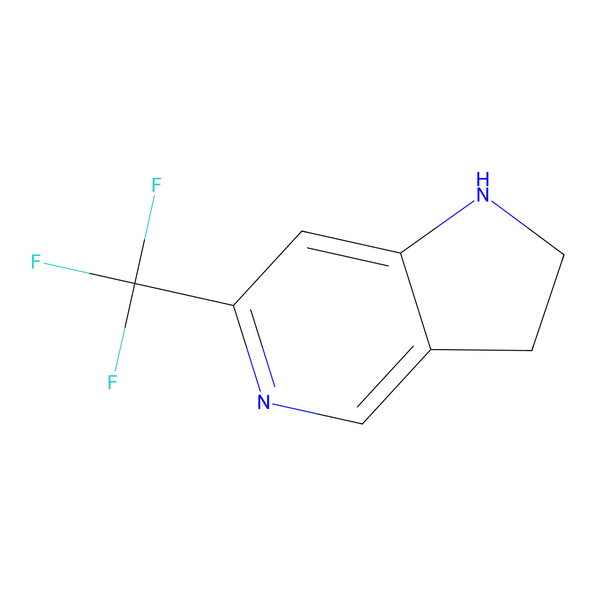 6-(trifluoromethyl)-1H,2H,3H-pyrrolo[3,2-c]pyridine molecular structure, CAS 2731009-96-2