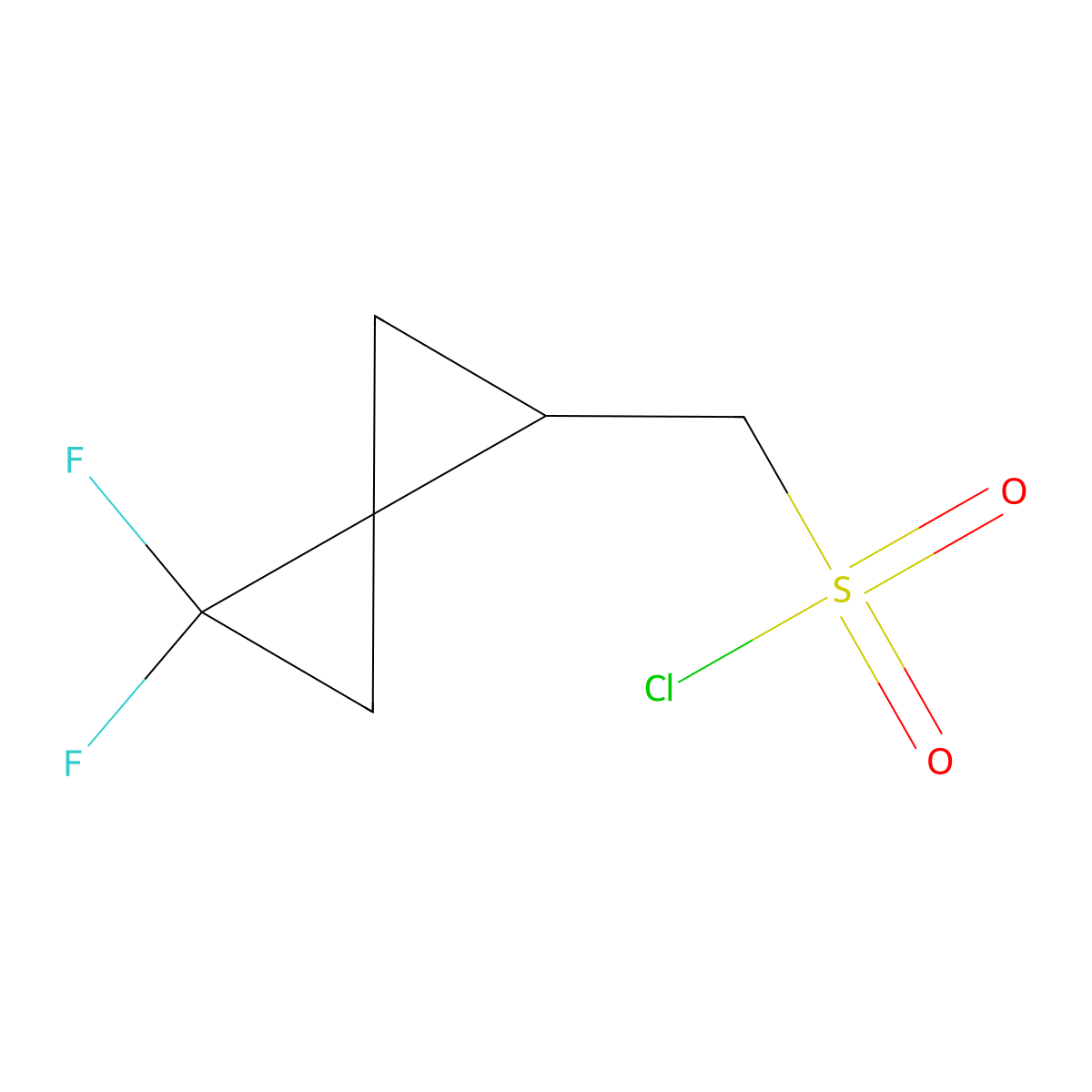 {4,4-Difluorospiro[2.2]pentan-1-yl}methanesulfonylchloride molecular structure, CAS 2731009-98-4
