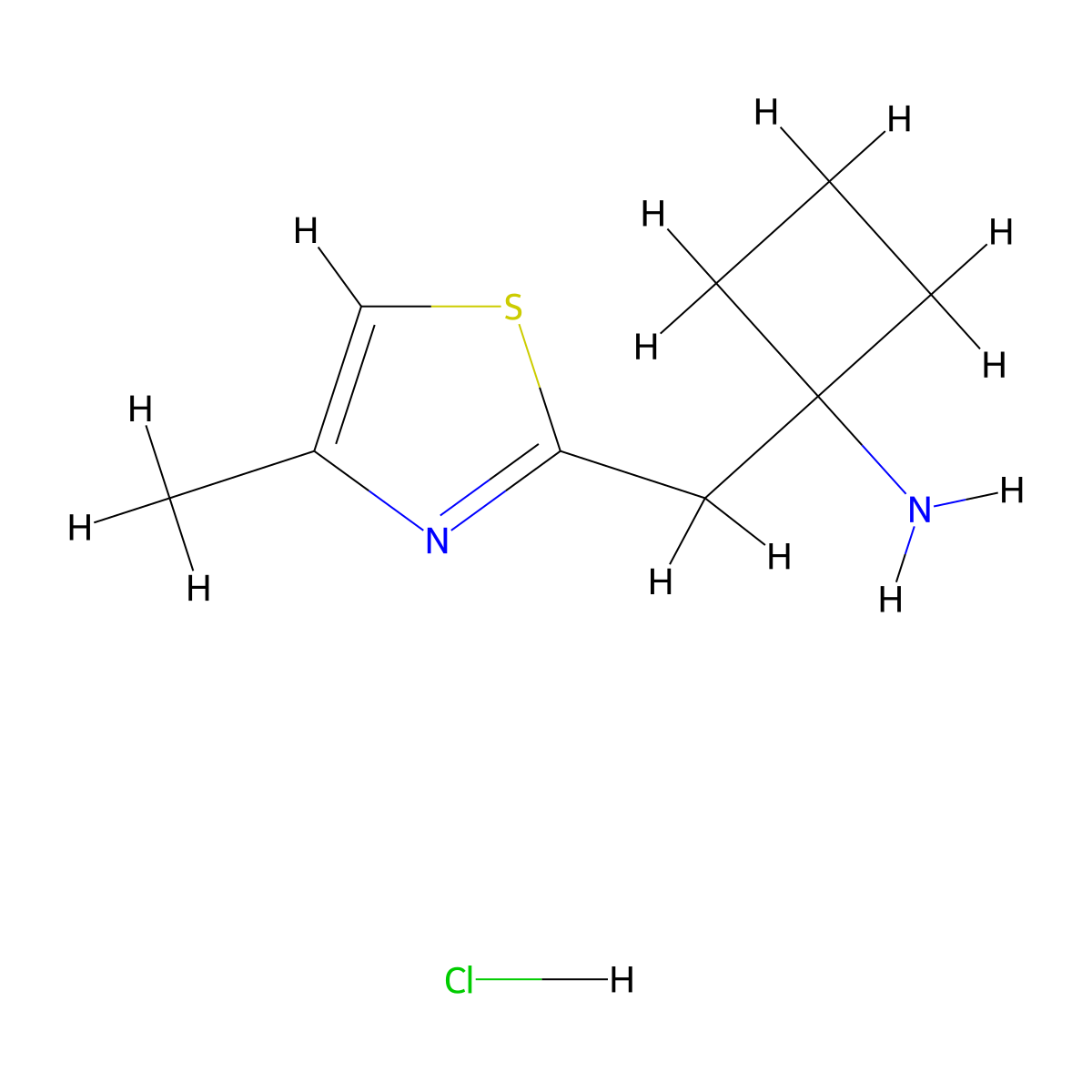 1-((4-Methyl-1,3-thiazol-2-yl)methyl)cyclobutan-1-amine hydrochloride molecular structure, CAS 2731009-99-5