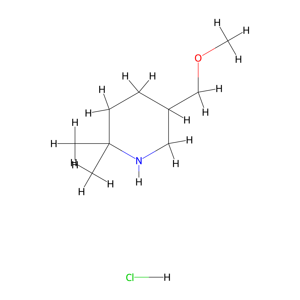 5-(Methoxymethyl)-2,2-dimethylpiperidine hydrochloride molecular structure, CAS 2731010-04-9