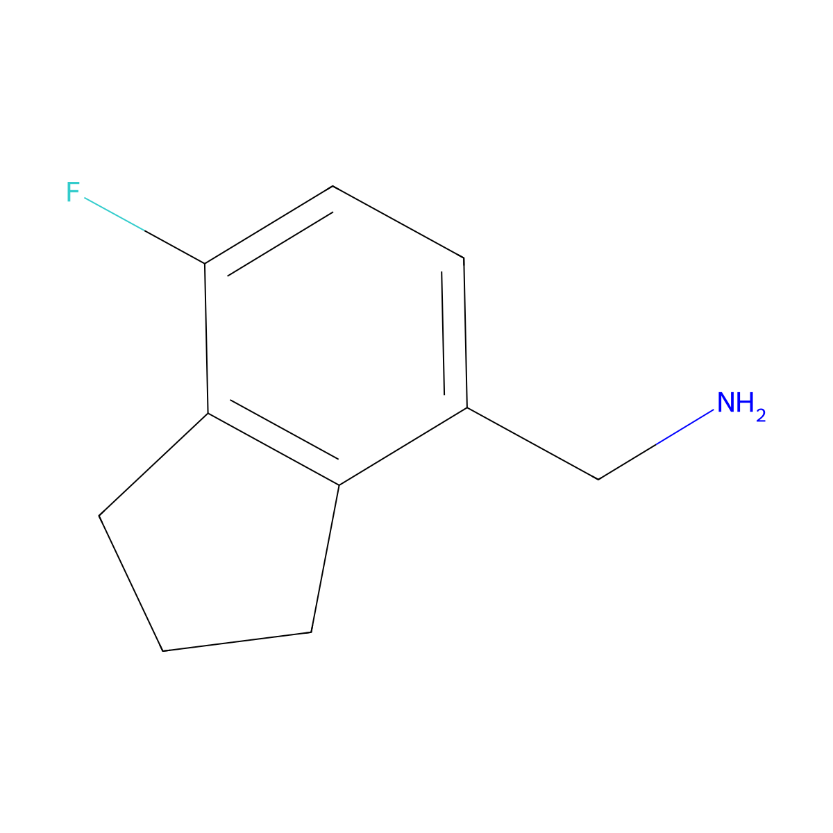 1-(7-fluoro-2,3-dihydro-1H-inden-4-yl)methanamine molecular structure, CAS 2731010-05-0