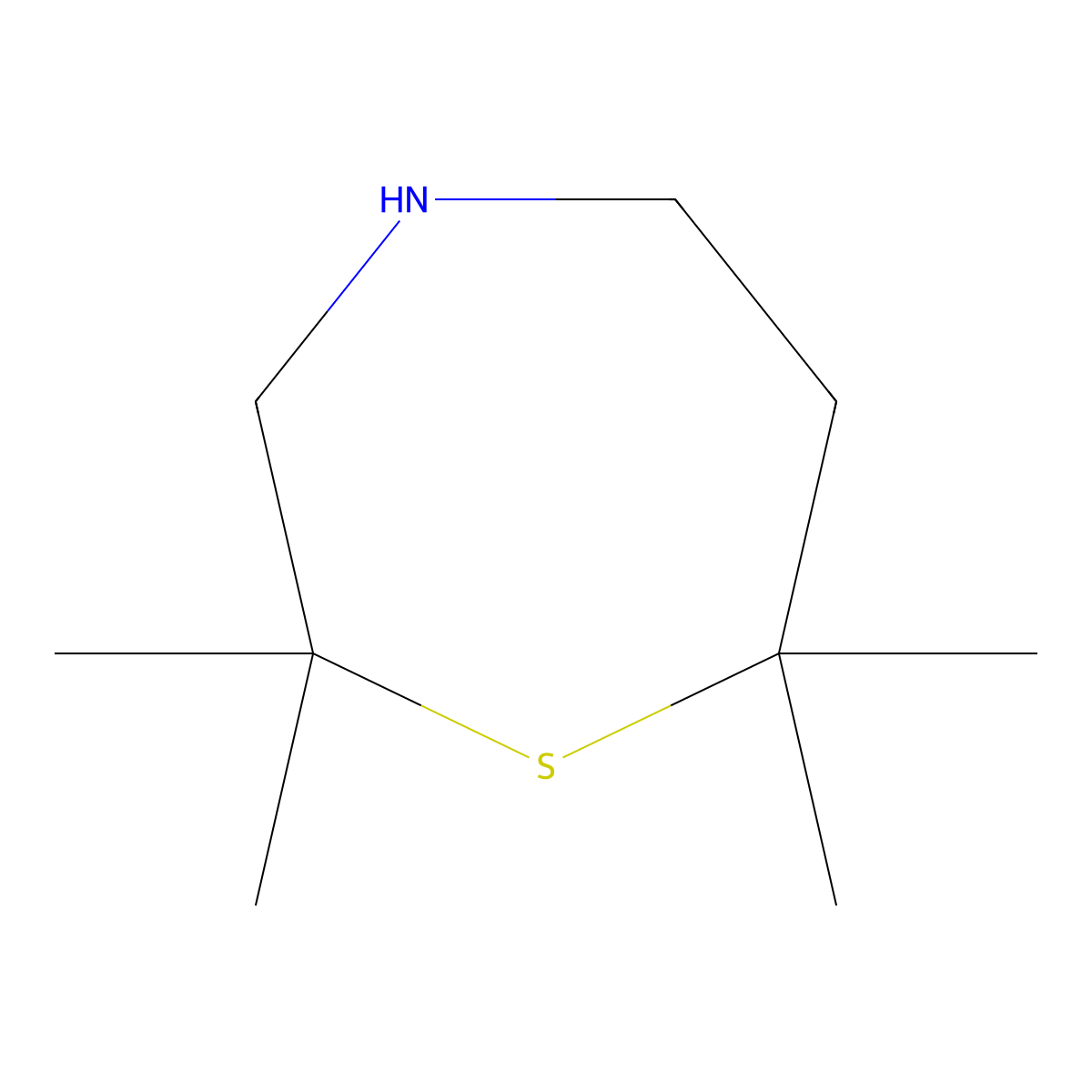 2,2,7,7-Tetramethyl-1,4-thiazepane molecular structure, CAS 2731010-07-2