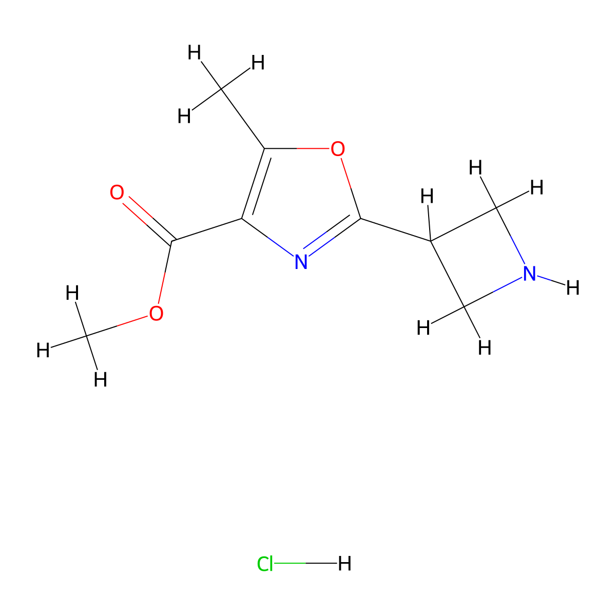 Methyl2-(azetidin-3-yl)-5-methyl-1,3-oxazole-4-carboxylatehydrochloride molecular structure, CAS 2731010-28-7