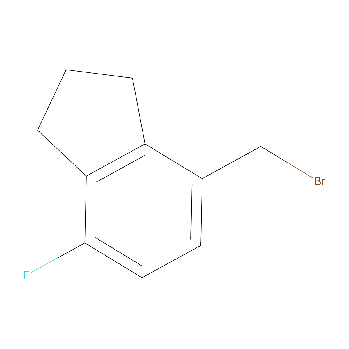 4-(bromomethyl)-7-fluoro-2,3-dihydro-1H-indene molecular structure, CAS 2731010-35-6