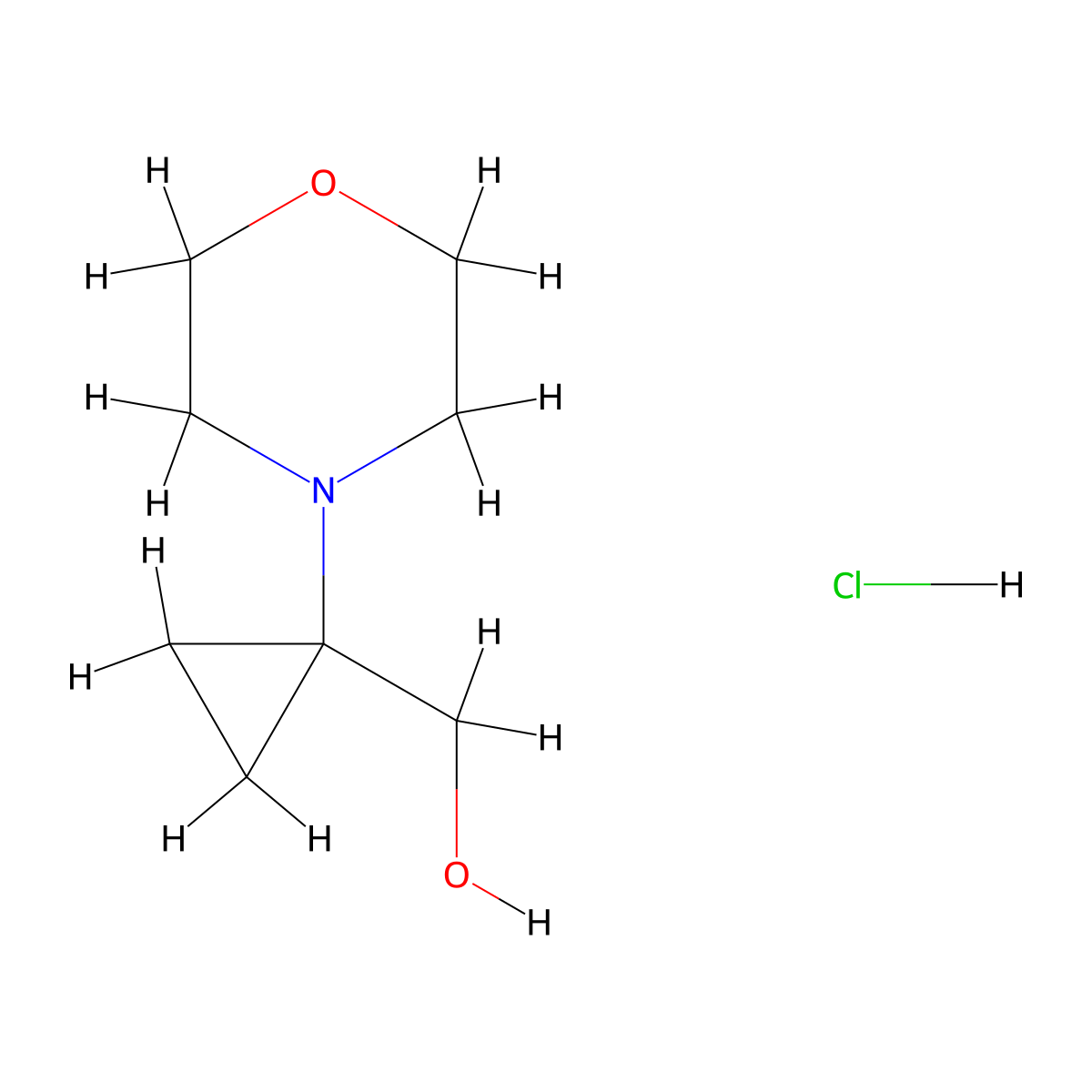 [1-(Morpholin-4-yl)cyclopropyl]methanolhydrochloride molecular structure, CAS 2731010-40-3