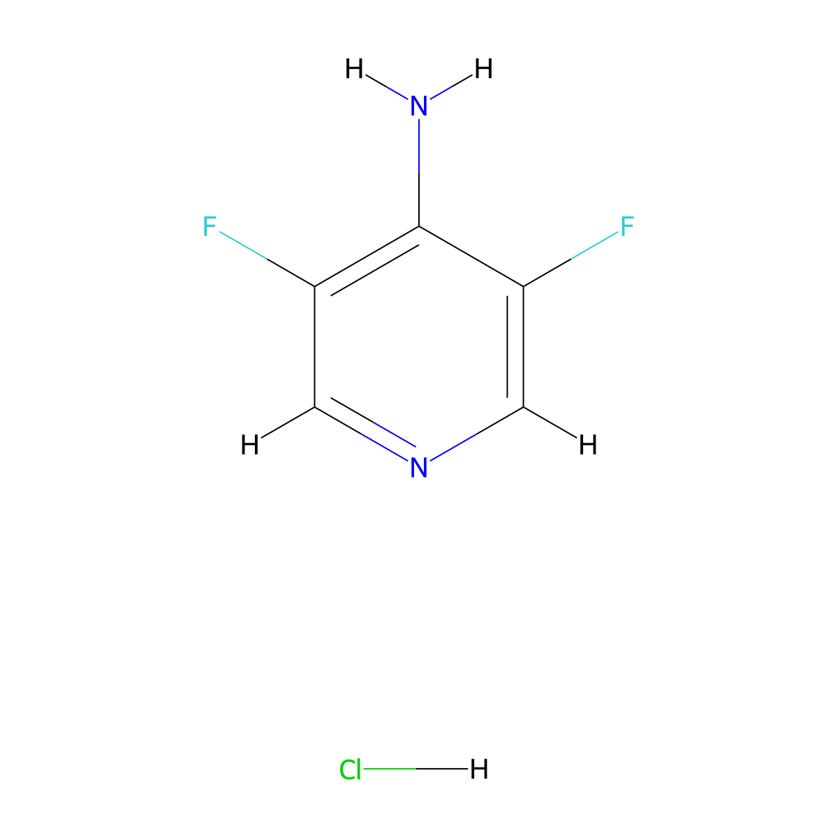 3,5-Difluoropyridin-4-amine hydrochloride molecular structure, CAS 2731010-41-4