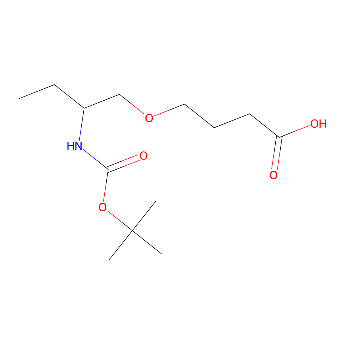 4-(2-{[(Tert-butoxy)carbonyl]amino}butoxy)butanoicacid molecular structure, CAS 2731010-44-7